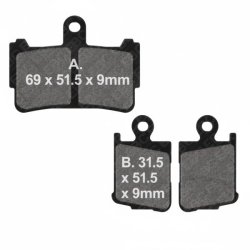 EBC Bremseklodser Sintret Metal Forhjul Honda