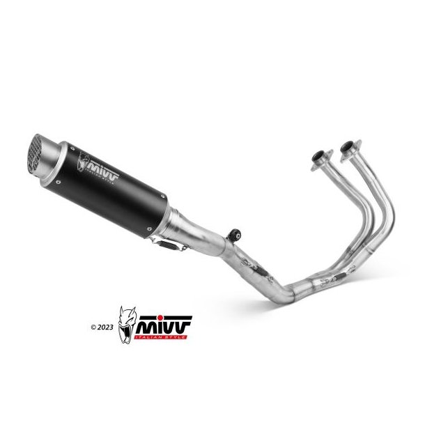 Mivv GP Pro Komplet Sort Rustfri Stl Ninja 650 (17-23)