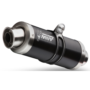 Mivv GP Slip-On Sort Rustfri Stl GSF/GSX 650 (07-15)