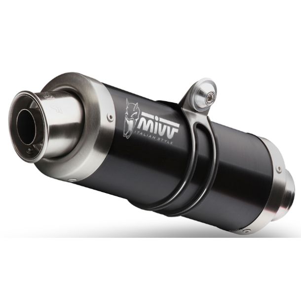 Mivv GP Slip-On Sort Rustfri Stl GSF/GSX 650 (07-15)