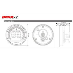 Koso DL-04B Speedometer Sort XV950 Bolt 2014-2018