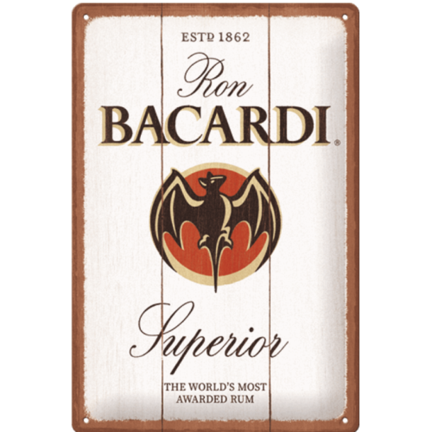 Nostalgic Art Bacardi White Skilt