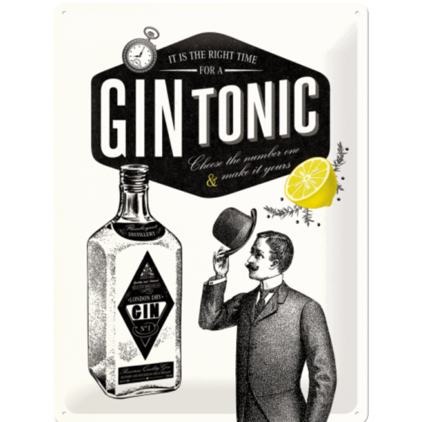 Nostalgic Art Gin Tonic Skilt