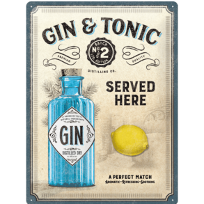Nostalgic Art Gin & Tonic Skilt