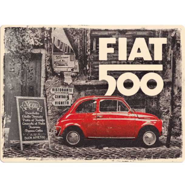 Nostalgic Art Fiat 500 Skilt