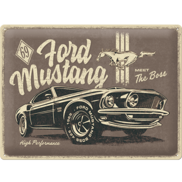 Nostalgic Art Mustang The Boss Skilt