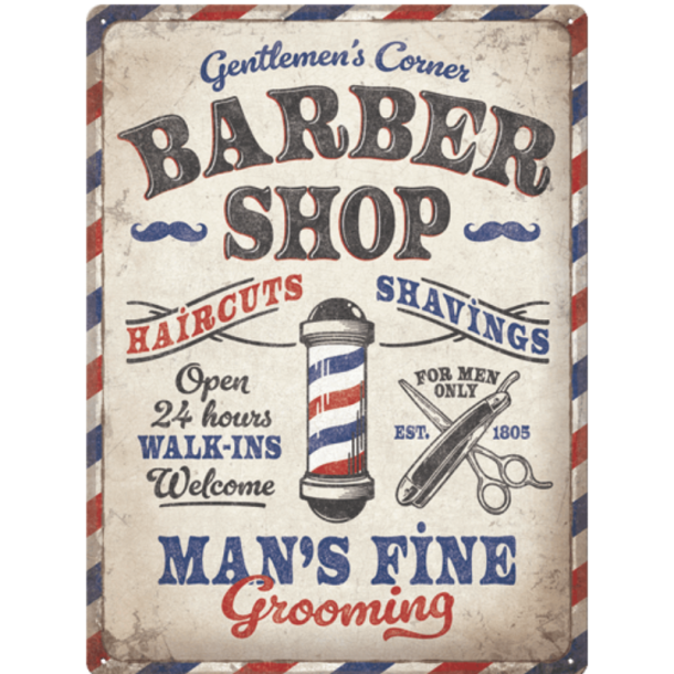 Nostalgic Art Barber Shop Skilt