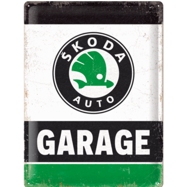 Nostalgic Art Skoda Garage Skilt