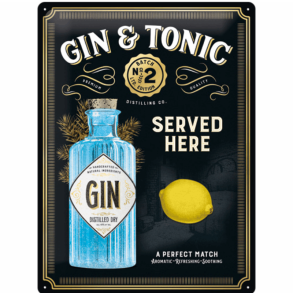 Nostalgic Art Gin & Tonic Skilt