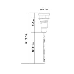 Koso - Temperatur m�ler - H-D Touring (07-16) - Sort