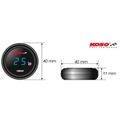 Koso - Temperatur mler - Bl
