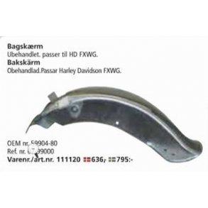 Bagskrm - Passer til FXWG Harley