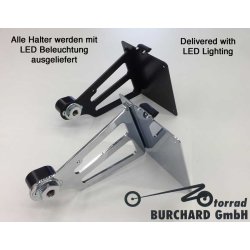 B. Sidehngt Nummerpladeholder - Chrom