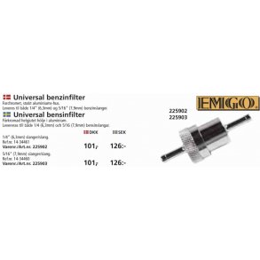 Universal Benzinfilter - alu hus