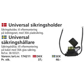 Universal sikringsholder