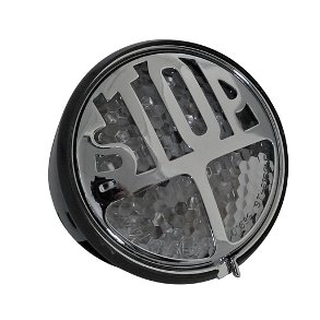 P&W LED baglygte - STOP Sort - Klar