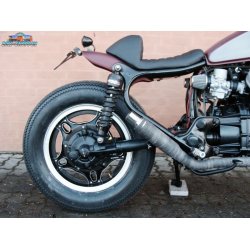 P&W LED baglygte - BATES Chrom/Rd