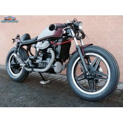 P&W LED baglygte - BATES Chrom/Rd