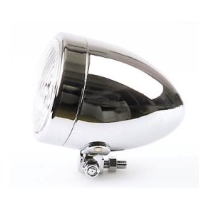 Bullet Long 109mm Forlygte - Chrome