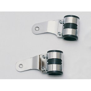 Lygteholdere P&W - chrome m. gummi indlg