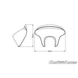 CUSTOM ACCES BATWING SMALL lavt glas - Vlg variant