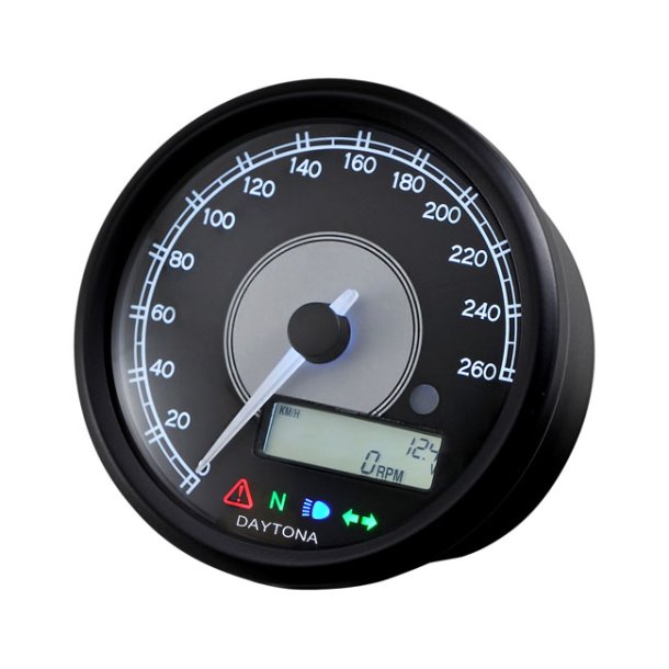 Daytona Velona80 Speedometer 0-260 Sort