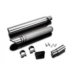 Delkevic Slip-On Rustfri Slash Cut LS650 (86-18)