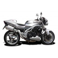 Delkevic Slipon Udstdning Rustfri Speed Triple 955 HJ (02-04)