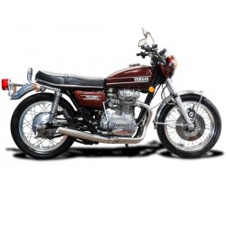 Delkevic CLASSIC straight udstdning Sort - Yamaha XS 650 74-79