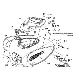 Tank cover - Yamaha XVS 650
