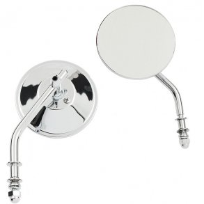 Rund Kort Chrome - Spejl