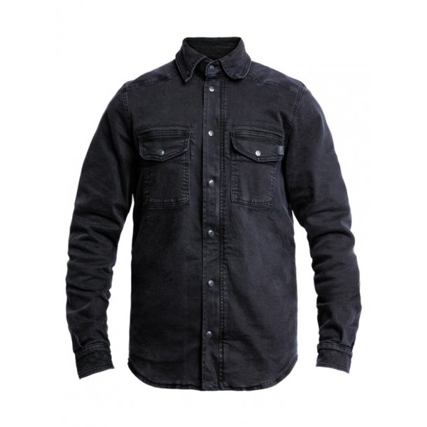 John Doe MOTOSHIRT - Sort Denim 