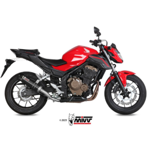 Mivv GP Sort Rustfri Med Carbon Udstdning CB 500 F (16-18)