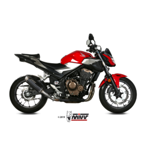 Mivv GP Pro Rustfri Sort Stl udstdning CB 500 F (19-24)