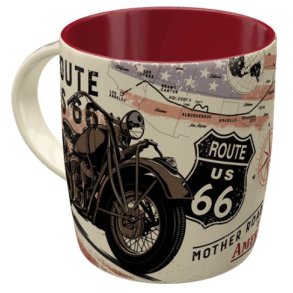 Nostalgic art Route 66 Bike Map Krus 