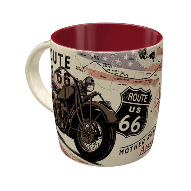 Nostalgic art Route 66 Bike Map Krus 