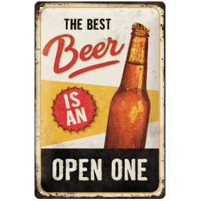 Nostalgic Art The best Beer is an Open one Skilt