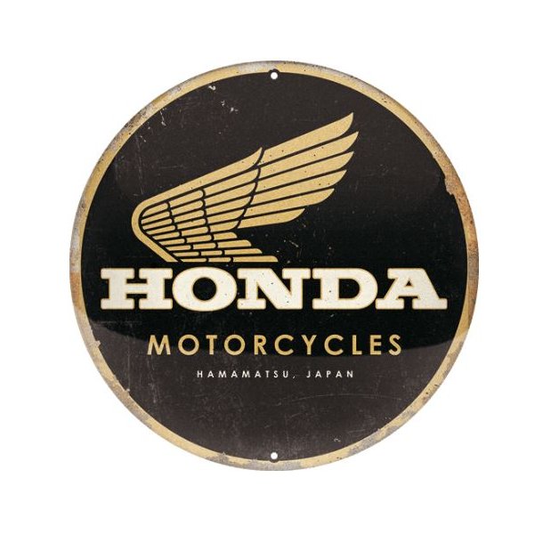 Nostalgic Art guld Honda Skilt