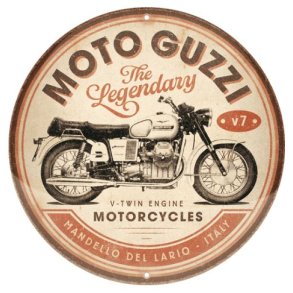 Nostalgic Art Moto Guzzi - V-twin engine Skilt
