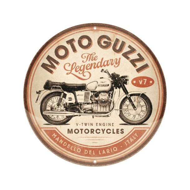 Nostalgic Art Moto Guzzi - V-twin engine Skilt