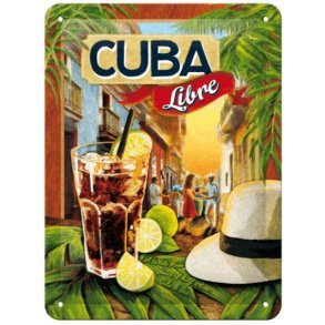 Nostalgic Art Cocktail Time - Cuba Libre Skilt