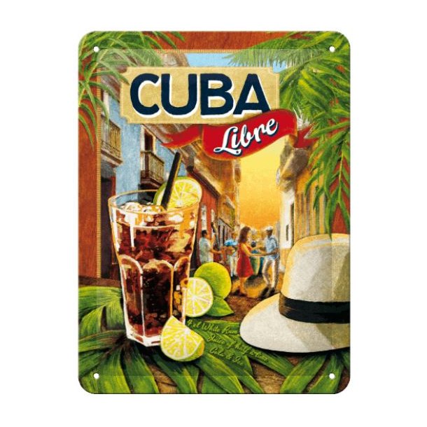 Nostalgic Art Cocktail Time - Cuba Libre Skilt