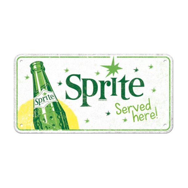 Nostalgic Art - Sprite Served here hanging Skilt