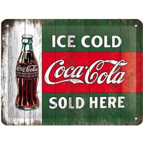 Nostalgic Art Coca-Cola Ice Cold Sold Here Skilt