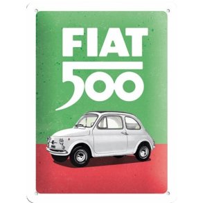 Nostalgic Art Fiat 500 Italian Colours Skilt