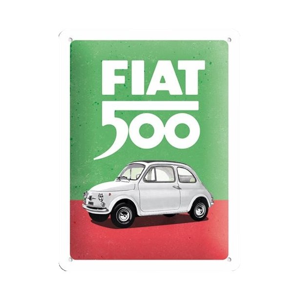 Nostalgic Art Fiat 500 Italian Colours Skilt