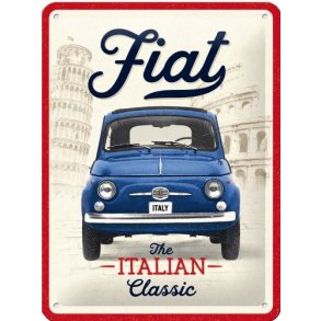Nostalgic Art Fiat 500 The Italian Classic Skilt