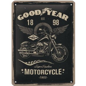 Nostalgic Art Goodyear Motorcycle Skilt