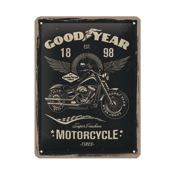 Nostalgic Art Goodyear Motorcycle Skilt