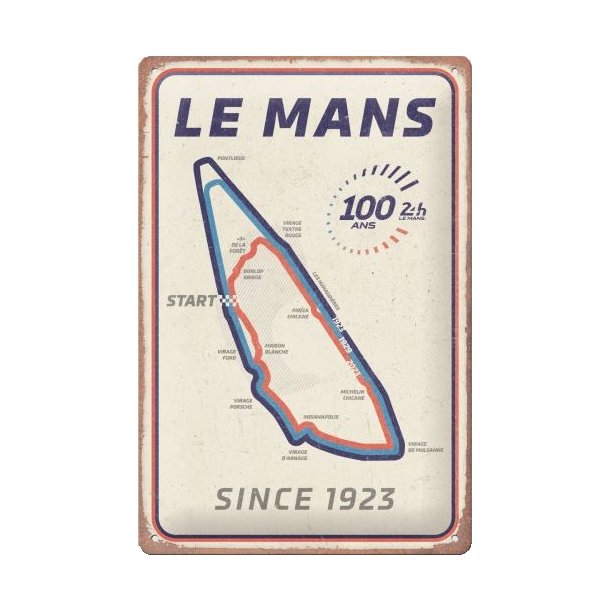 Nostalgic Art 24H Le Mans 100 Ans Skilt